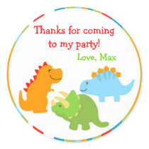 Dinosaurs Dino Favor Stickers Labels Seals Kids