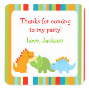 Dinosaurs Favor Stickers Seals Labels sticker