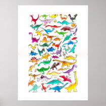 'Dinosaurs for beginners' Poster (Small - Large)