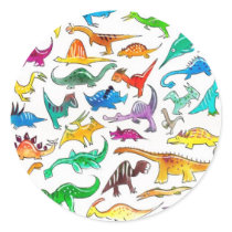 'Dinosaurs for beginners' Stickers (sheet of 20)