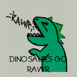 DINOSAURS GO RAWR girls hoodie sleeve