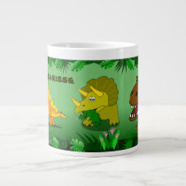 Dinosaurs in the Jungle Custom Name Jumbo Mug specialty mugs