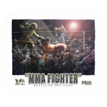 Dinosaurs MMA Fight posters by mudgestudios Dinosaurs MMA Fight posters