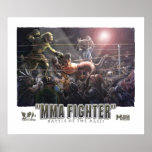 Dinosaurs MMA Fight posters