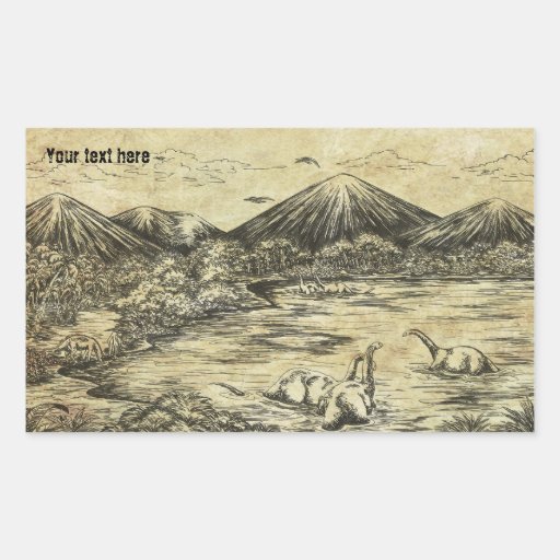 Dinosaurs Rectangular Stickers