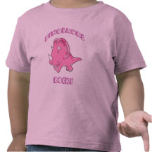 Dinosaurs Rock Pink T Shirts