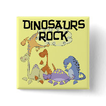 Dinosaurs Rock Tshirts and Gifts Pin