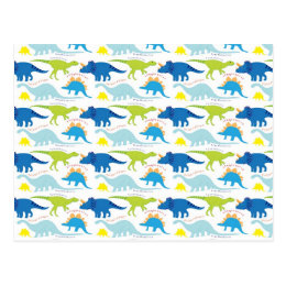 Dinosuar Designs Blue and Green Pattern Dino Gifts Postcard