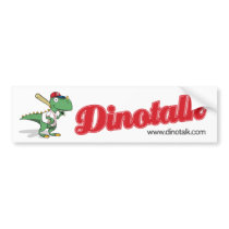 Dinotalk Baseball Bumper Sticker bumper stickers
