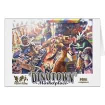 Dinotown Dinosaur Marketplace card by mudgestudios Dinotown Dinosaur Marketplace card