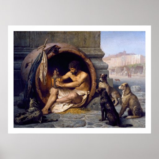 Diogenes & Dogs Poster Print by Gérôme