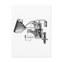 Dion- Bouton Oil Engine Postcard