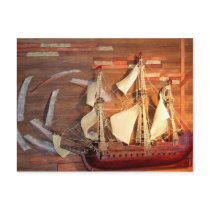 Diorama Pirate Galleon postcards by Maestroship Diorama Pirate Galleon postcards