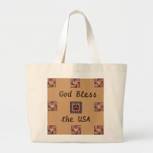 Dios bendice el tote de los E.E.U.U. Bolsas Lienzo