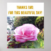 ¡Dios de las gracias para este día hermoso! Poster