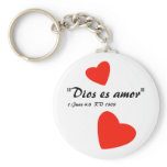 "Dios es amor" keychains
