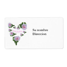 Dios es amor personalized shipping label