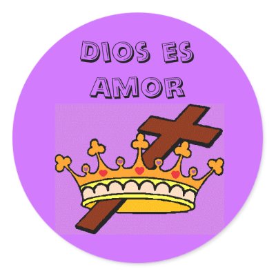 dios es amor. Dios es Amor Round Sticker by godsgurl626
