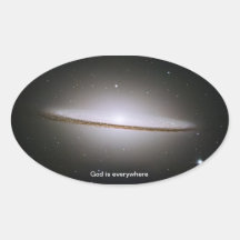 Dios está por todas partes - pegatina de la galaxi