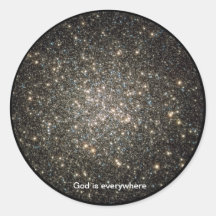 Dios está por todas partes - pegatina globular del