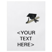 Diploma and Graduation Cap ( Mortar Board ) Personalized Flyer