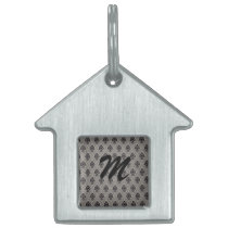 Diplomatic Damask Gray Pet Tags