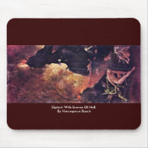 Diptych With Scenes Of Hell. By Hieronymus Bosch Mousepads