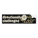 Directionally Challenged Bumper Sticker bumper stickers by bludoggedesign Directionally Challenged Bumper Sticker bumper stickers