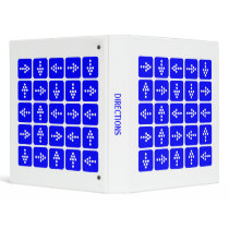 Directions - Blue on White binders by artberry Directions - Blue on White binders