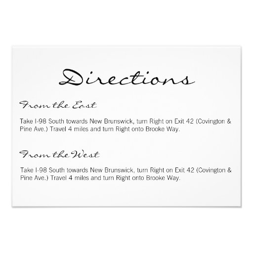 Directions Card | Basic-white