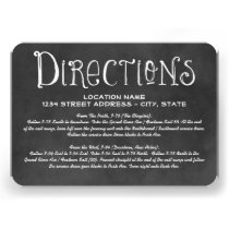 Directions Card | Black Chalkboard Charm