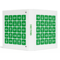 Directions - Green on White binders by artberry Directions - Green on White binders