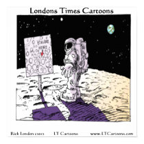 Directions On The Moon Funny Poster