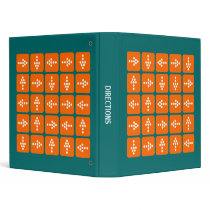 Directions - Orange on Teal binders by artberry Directions - Orange on Teal binders