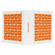Directions - Orange on White (2.0in) binders by artberry Directions - Orange on White (2.0in) binders