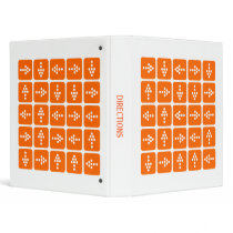 Directions - Orange on White binders by artberry Directions - Orange on White binders