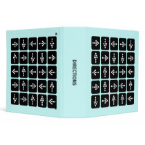 Directions - Pale Blue (2.0in) binders by artberry Directions - Pale Blue (2.0in) binders