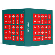 Directions - Red on Teal binders by artberry Directions - Red on Teal binders