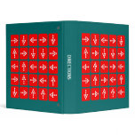 Directions - Red on Teal Binder