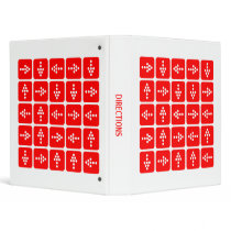 Directions - Red on White binders by artberry Directions - Red on White binders