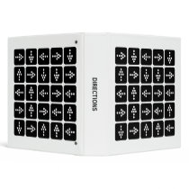 Directions - White (1.5in) binders by artberry Directions - White (1.5in) binders
