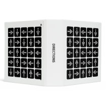 Directions - White (2.0in) binders by artberry Directions - White (2.0in) binders