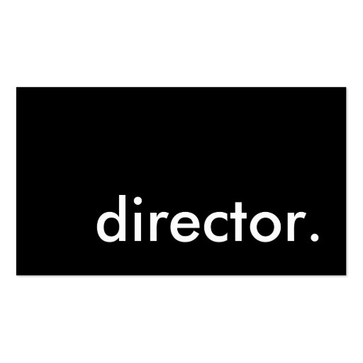 director. business card template (front side)