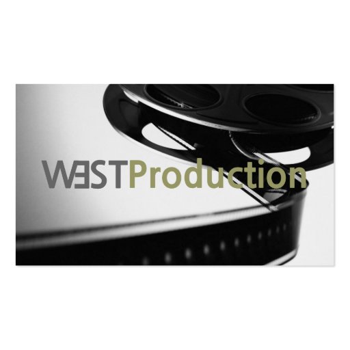 Director Clapperboard Film Movies Producer Act Business Card Templates (front side)