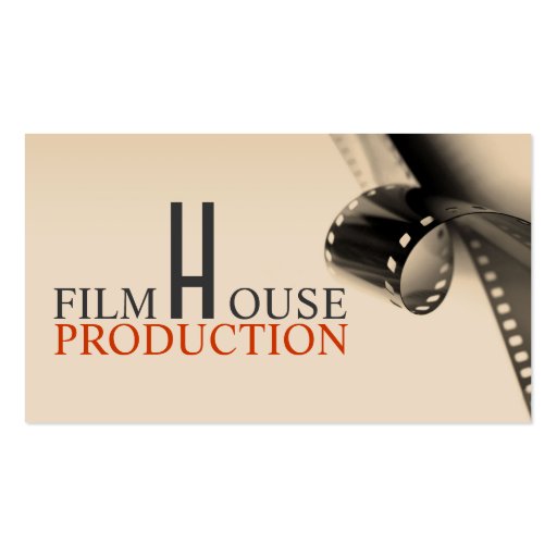 Director Film Movies Producer Production Business Card Template (front side)