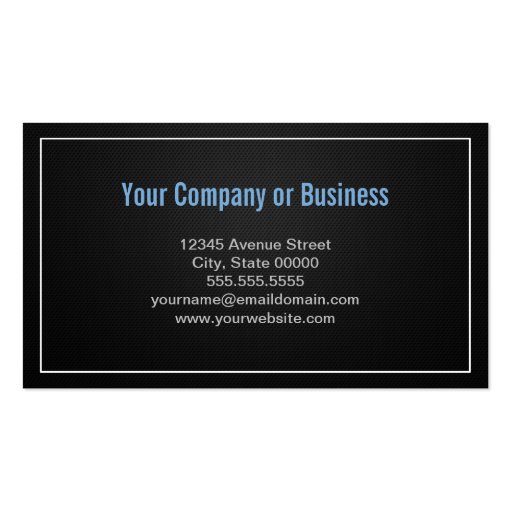 Director in film television theatrical production business cards (back side)