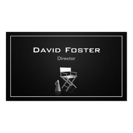Director in film television theatrical production business card templates (front side)