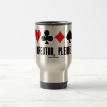 Director, Please (Four Card Suits Bridge Game) mugs