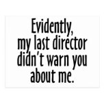 Director Warning Post Card