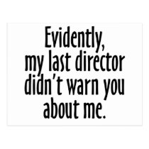Director Warning postcards